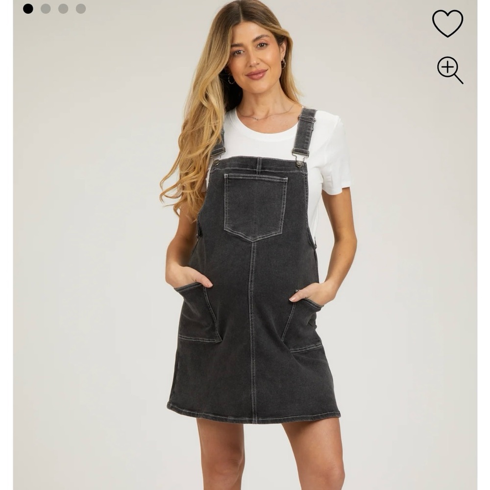 Anniewear Black Denim Maternity Overall Dress. Like New. Worn 4-5 times.